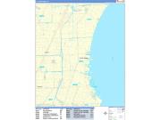 St. Clair Shores Wall Map Basic Style 2022